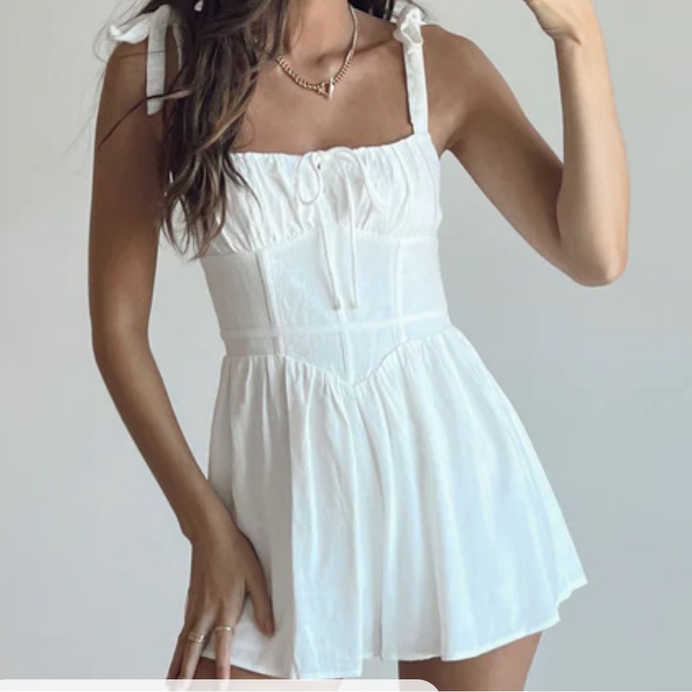 White Sleeveless Romper
